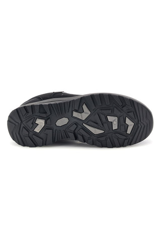 Schwarze Wanderschuhe mit grauer Sohle Altemberg B006