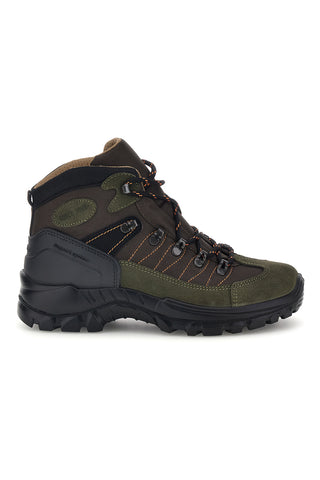Scarpe trekking alte oliva scuro con lacci e suola scolpita Track down 13342S44