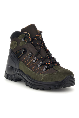 Scarpe trekking alte oliva scuro con lacci e suola scolpita Track down 13342S44
