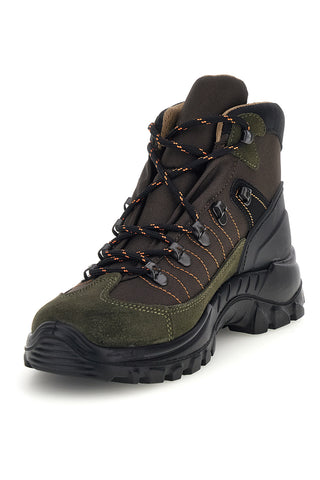 Scarpe trekking alte oliva scuro con lacci e suola scolpita Track down 13342S44