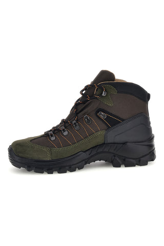Scarpe trekking alte oliva scuro con lacci e suola scolpita Track down 13342S44