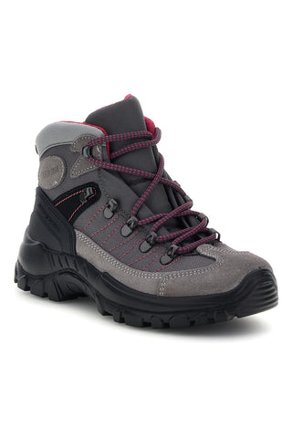 Graue hohe Wanderschuhe mit pinkfarbenen Details – Track down 13342S45