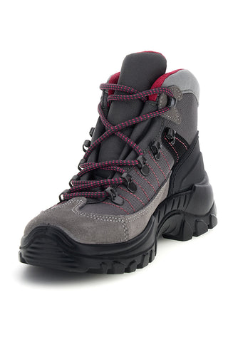 Graue hohe Wanderschuhe mit pinkfarbenen Details – Track down 13342S45