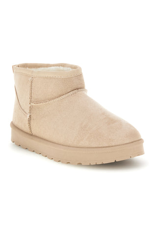 Stivaletti beige con interno in pelo e suola scolpita Mon dieu PK1824C