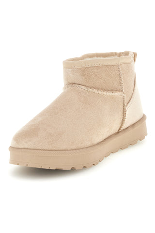Stivaletti beige con interno in pelo e suola scolpita Mon dieu PK1824C
