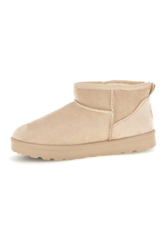 Stivaletti beige con interno in pelo e suola scolpita Mon dieu PK1824C