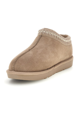 Sabot beige in vera pelle con interno caldo Pittarello love L1203
