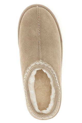 Sabot beige in vera pelle con interno caldo Pittarello love L1203