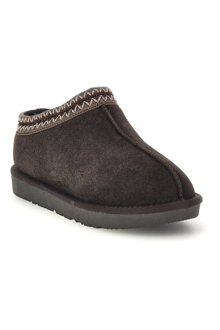 Sabot marrone scuro in vera pelle con interno caldo Pittarello love L1203