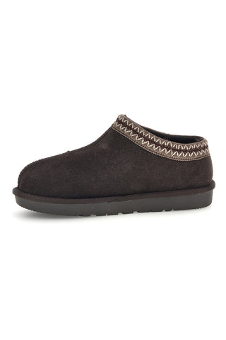 Sabot marrone scuro in vera pelle con interno caldo Pittarello love L1203