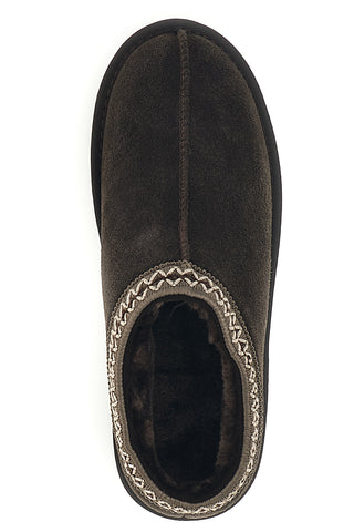 Sabot marrone scuro in vera pelle con interno caldo Pittarello love L1203