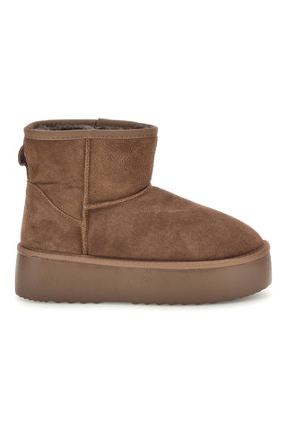 Stivaletti platform marroni in vera pelle con interno caldo Pittarello love L1251