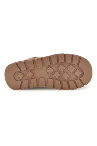 Stivaletti tortora in effetto suede con interno caldo Cafe' cost GB2037