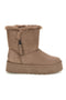 Stivaletti beige con pelliccia e platform Me & me JRX05