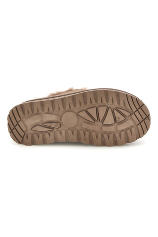 Stivaletti beige con pelliccia e platform Me & me JRX05