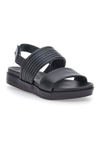 Schwarze Sandalen aus echtem Cafè-Leder kosten 27612