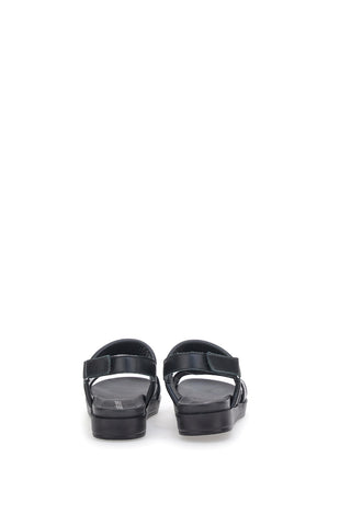 Schwarze Sandalen aus echtem Cafè-Leder kosten 27612