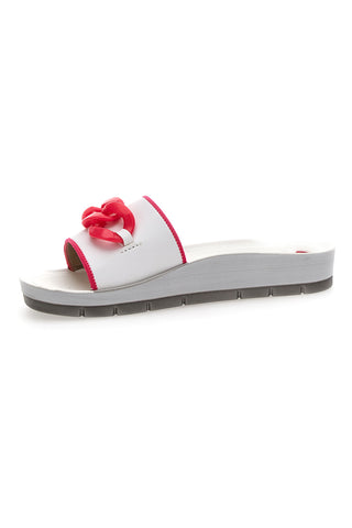 Inblu 33 CP weiß-roter Slipper mit Maxikette