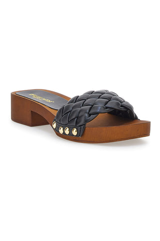 Schwarze Clogs Riflessi Moda 4965