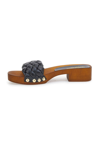 Schwarze Clogs Riflessi Moda 4965
