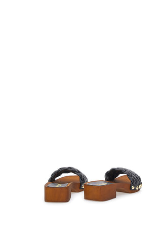 Schwarze Clogs Riflessi Moda 4965