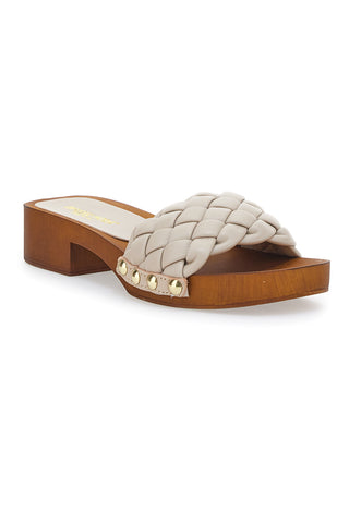 Beige Clogs Riflessi Moda 4965