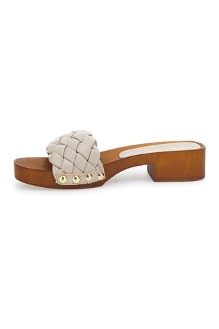 Beige Clogs Riflessi Moda 4965