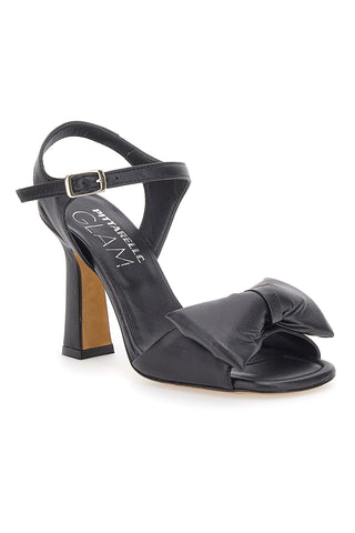 Sandalo Pittarello Glam 6252 Nero con fiocco