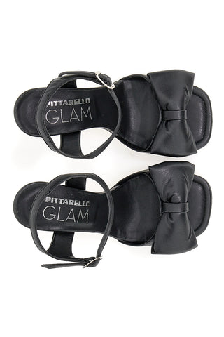 Sandalo Pittarello Glam 6252 Nero con fiocco
