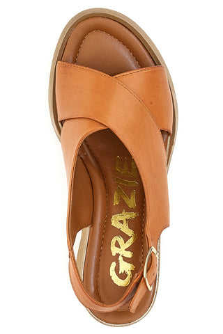 Sandalo con Zeppa Brandy Grazie 281005