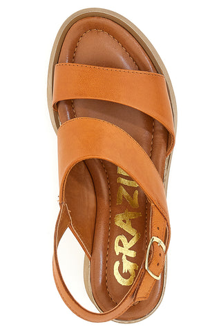 Sandalo con Zeppa Brandy Grazie 281010