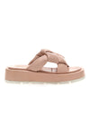 Nudefarbene Flatform-Hausschuhe Danke 3780