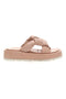 Nudefarbene Flatform-Hausschuhe Danke 3780