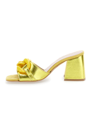 Mules Chic Pittarello 0148 Giallo Metallizzato