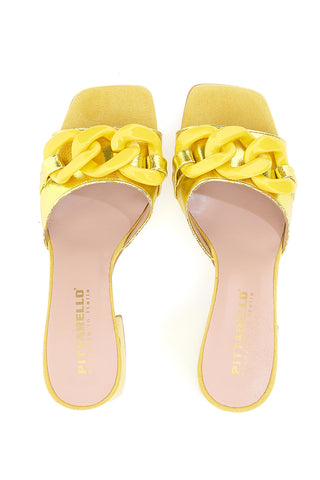 Mules Chic Pittarello 0148 Giallo Metallizzato