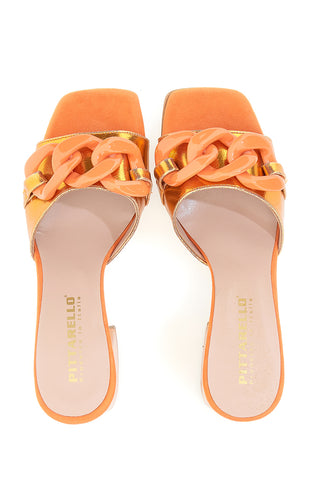 Mules Chic Pittarello 0148 Arancione Metallizzato