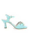 Blaue Sandalen mit Spulenabsatz Pittarello 1852