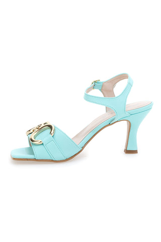 Blaue Sandalen mit Spulenabsatz Pittarello 1852