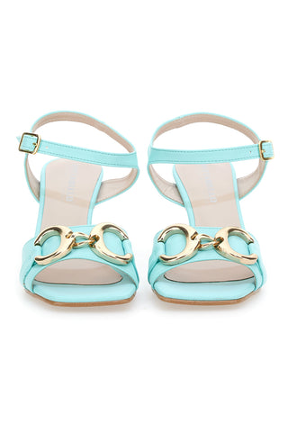 Blaue Sandalen mit Spulenabsatz Pittarello 1852
