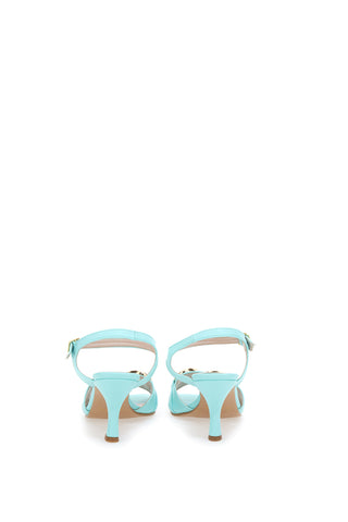 Blaue Sandalen mit Spulenabsatz Pittarello 1852