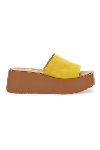 Flatform-Hausschuhe Pittarello 3189 Ocker
