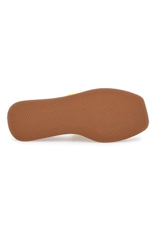 Flatform-Hausschuhe Pittarello 3189 Ocker
