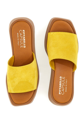 Flatform-Hausschuhe Pittarello 3189 Ocker