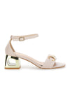 Die First 1602 Beige Sandale mit Absatz