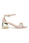 Die First 1602 Beige Sandale mit Absatz