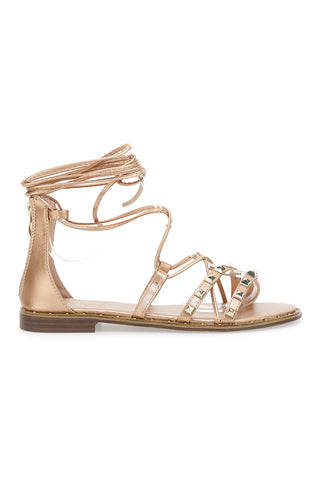 Prima Riga 1531 Schnürsandalen in Rosa und Gold