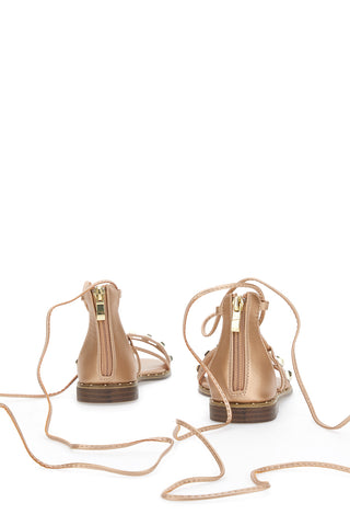 Prima Riga 1531 Schnürsandalen in Rosa und Gold