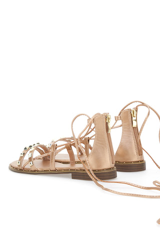 Prima Riga 1531 Schnürsandalen in Rosa und Gold