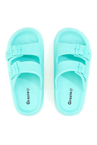 Klobige Hausschuhe Danke 9541 Blau