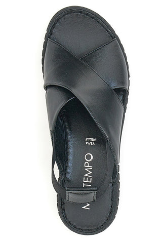 Flatform-Sandalen Mio tempo 351060 Schwarz